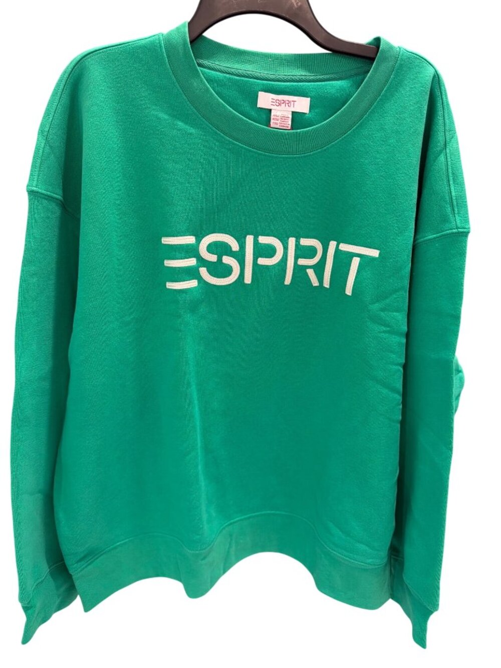 Esprit Gen X Trendy Womens Green Crewneck Sweatshirt XXL Cotton Blend NWT